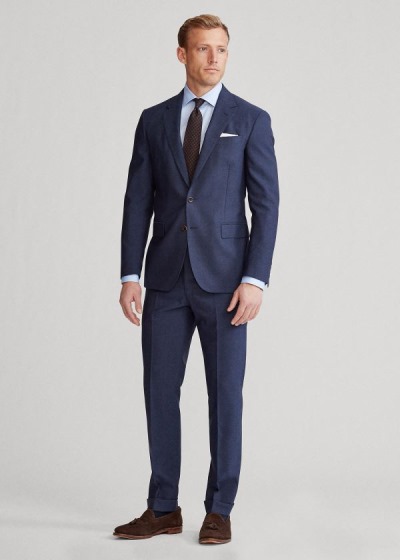 Men's Polo Ralph Lauren Polo Pin Dot Wool Suits | 869305BSZ